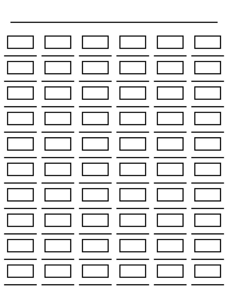 Swatch Template For 60 Colors Alcohol Markers Color Pencils Gel Pens Watercolor Pens Paint More Bigger Boxes type Fields Downloadable Etsy