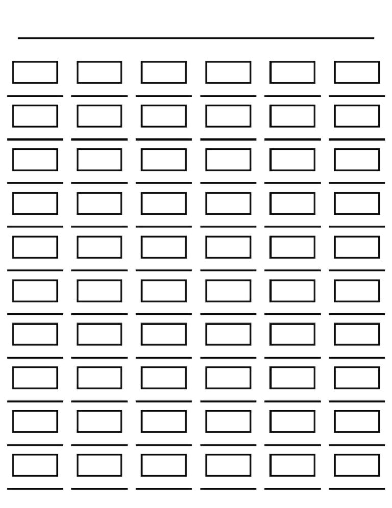 Swatch Template For 60 Colors Alcohol Markers Color Pencils Gel Pens Watercolor Pens Paint More Bigger Boxes type Fields Downloadable Etsy