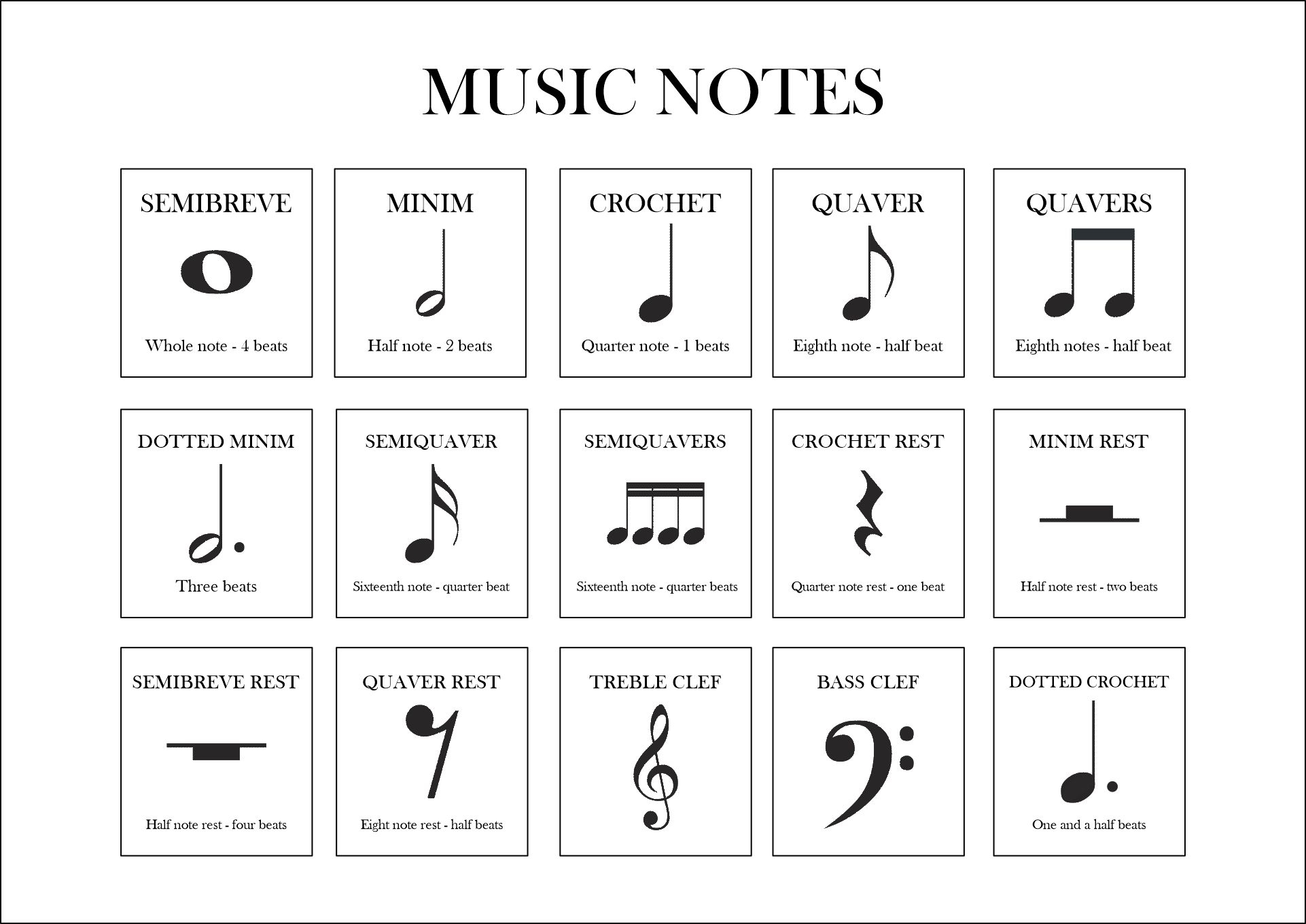 Symbols Music Note 12 Free PDF Printables Printablee Symbols Music Note 12 Free PDF Printables Printablee