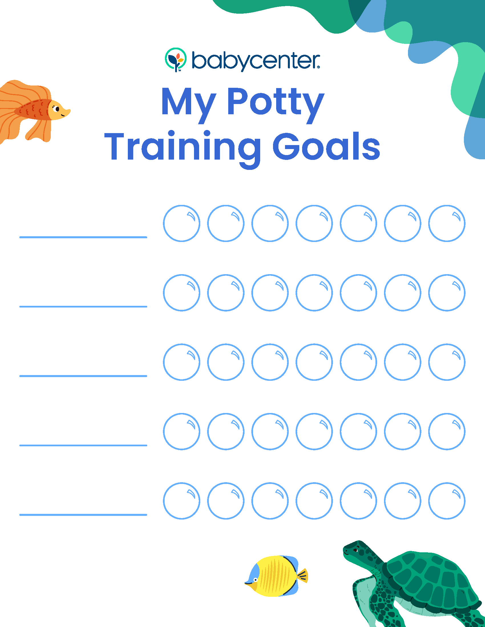My Potty Chart Printable