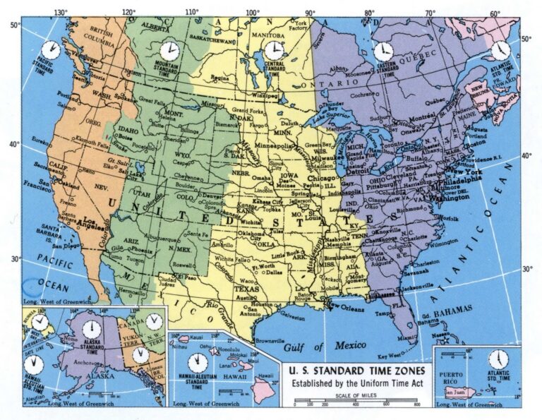 Time Zones USA Detailed Printable Time Zones United States Of America 