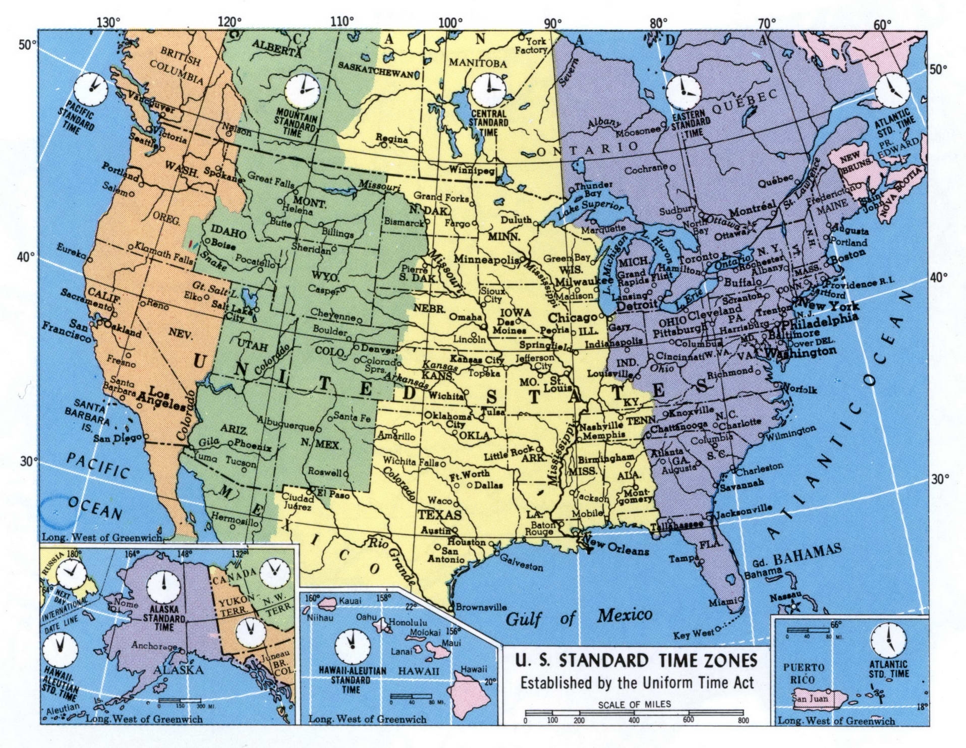Time Zones USA Detailed Printable Time Zones United States Of America Time Zones USA Detailed Printable Time Zones United States Of America