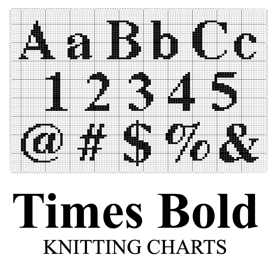 Times Bold Knitting Chart Etsy Times Bold Knitting Chart Etsy
