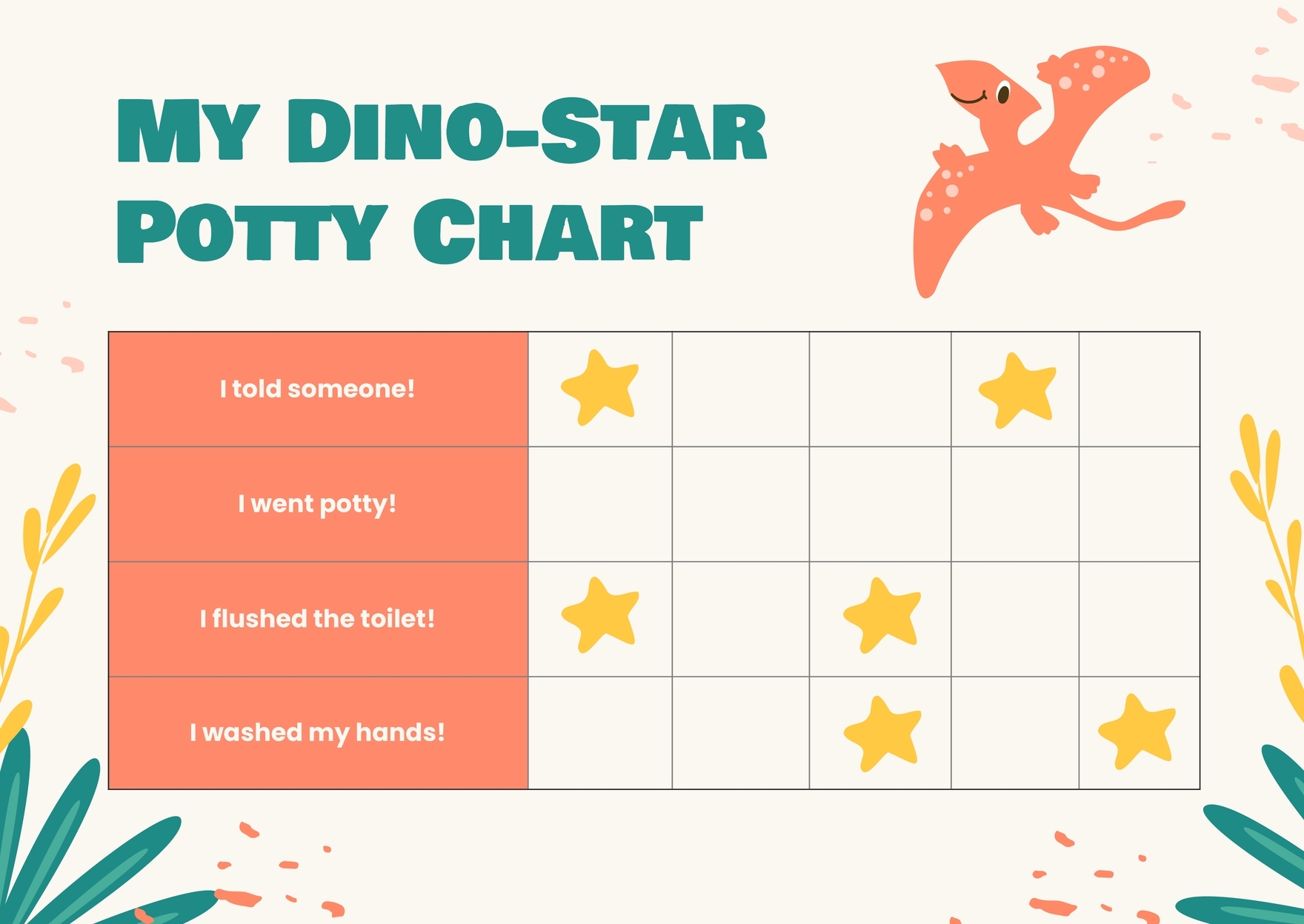 Toy Story Potty Training Chart In Illustrator PDF Download Template
