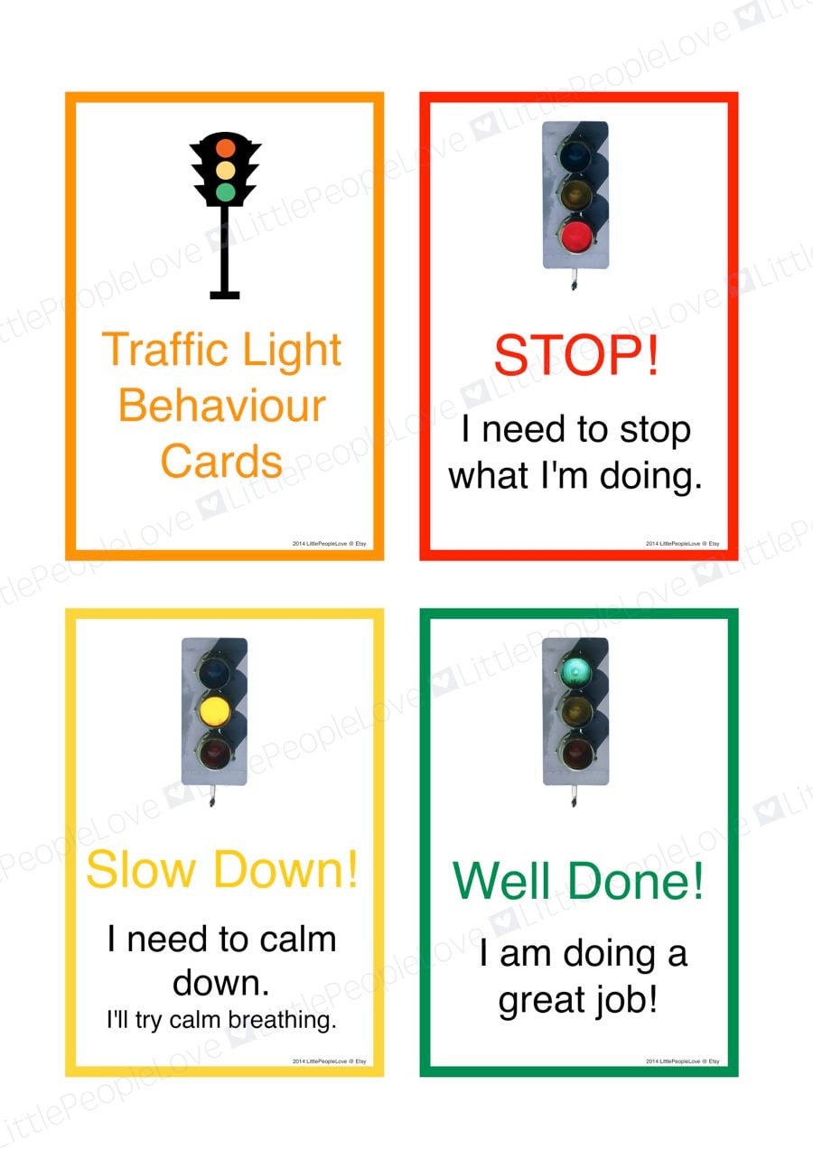 Traffic Light Behaviour Cards first Person Etsy Traffic Light Behaviour Cards first Person Etsy