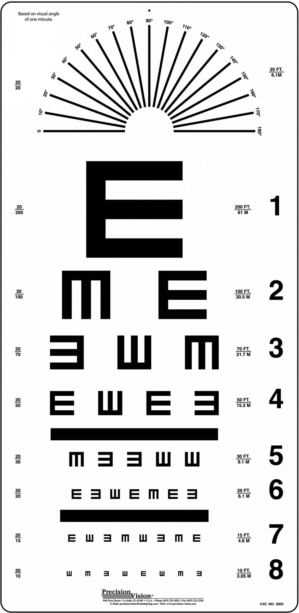 Tumbling E Eye Chart Precision Vision Tumbling E Eye Chart Precision Vision
