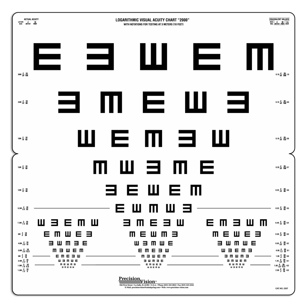 Tumbling E Eye Chart With Repetitive Testing Astigmatism Detection Optometry Tool Tumbling E Eye Chart With Repetitive Testing Astigmatism Detection Optometry Tool