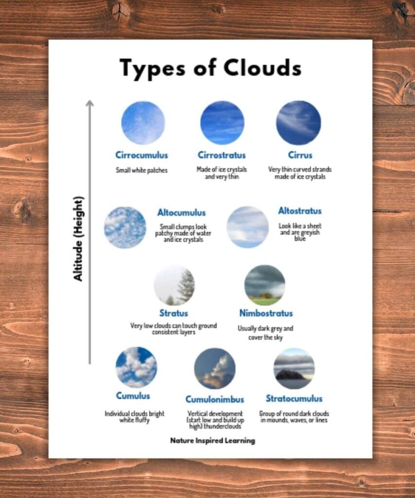 Types Of Clouds Worksheets And Activities