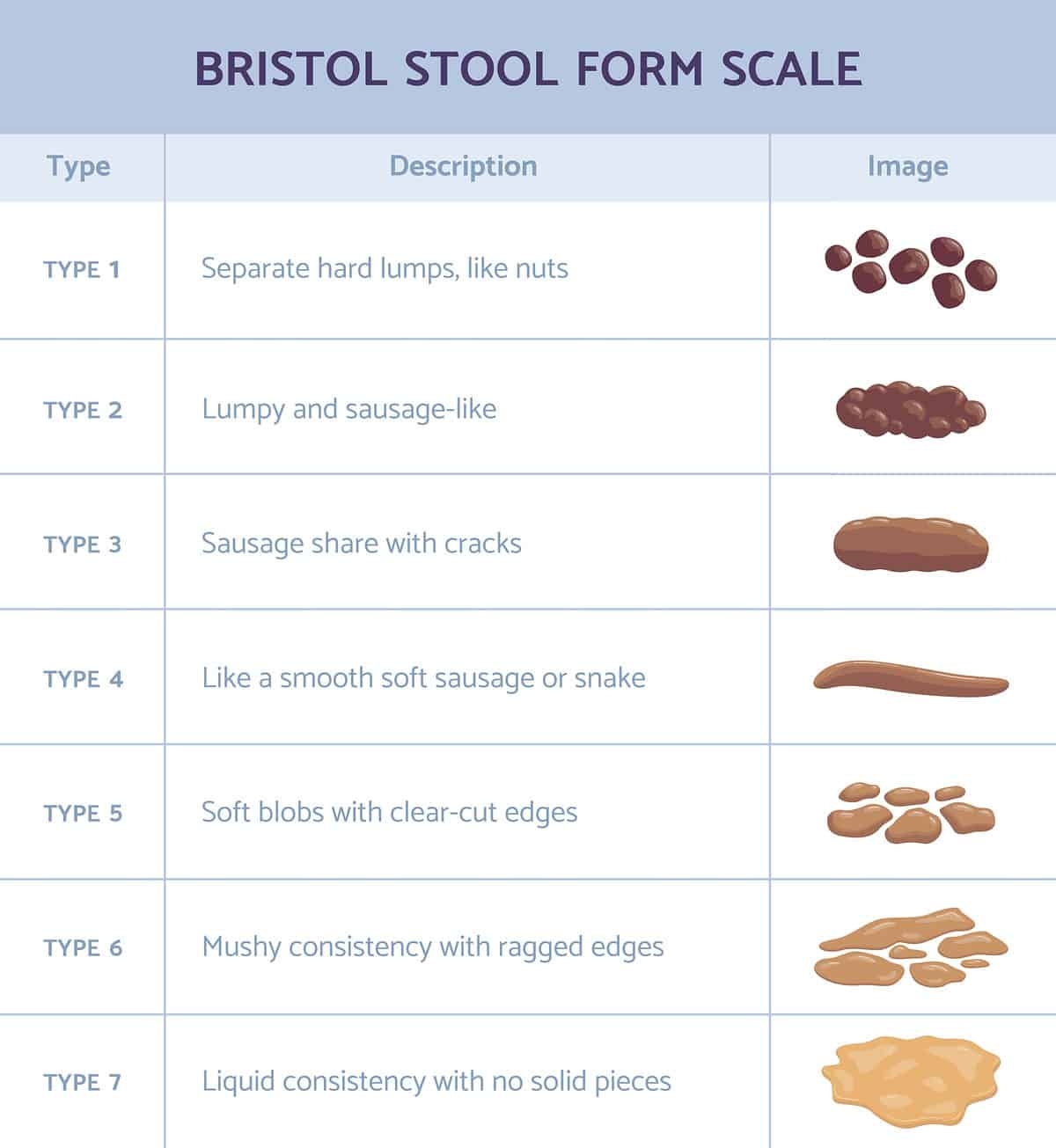Types Of Poop A Free Bristol Stool Chart