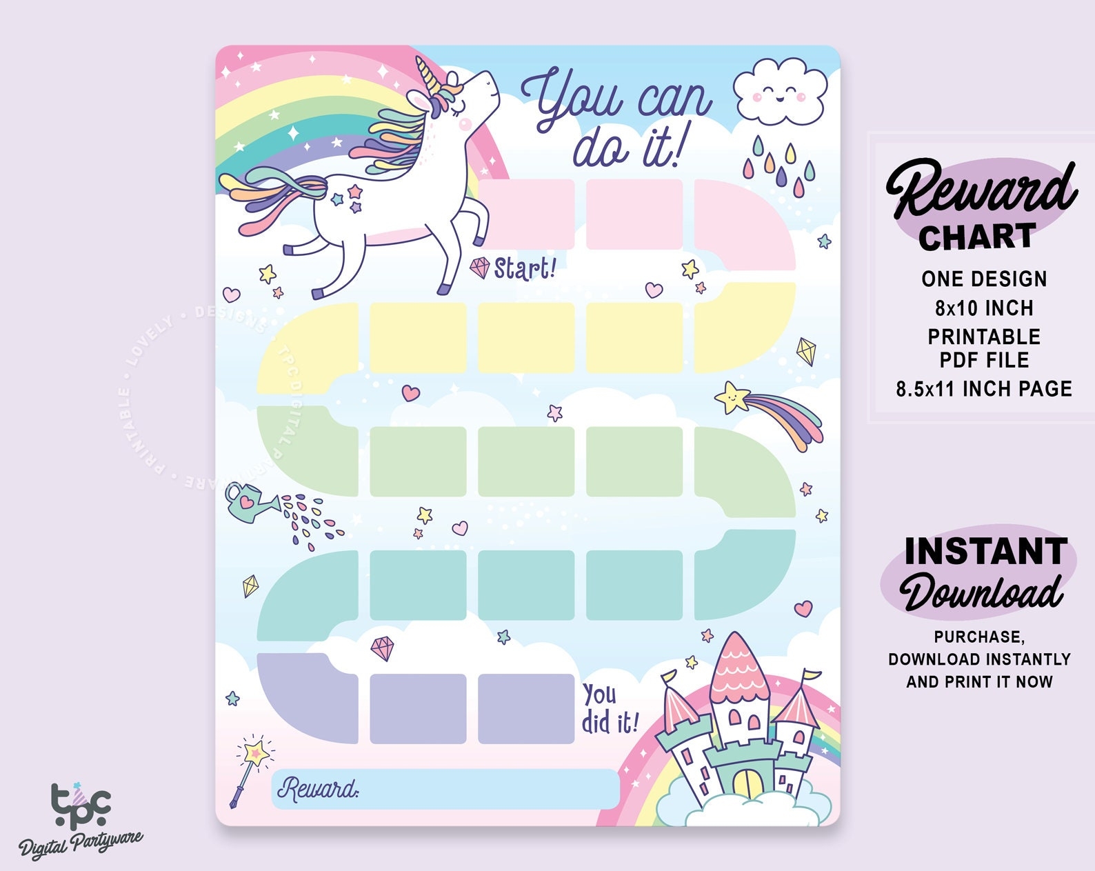 Unicorn Reward Chart Printable Unicorn Behavior Chart Daily Chore Worksheets Library
