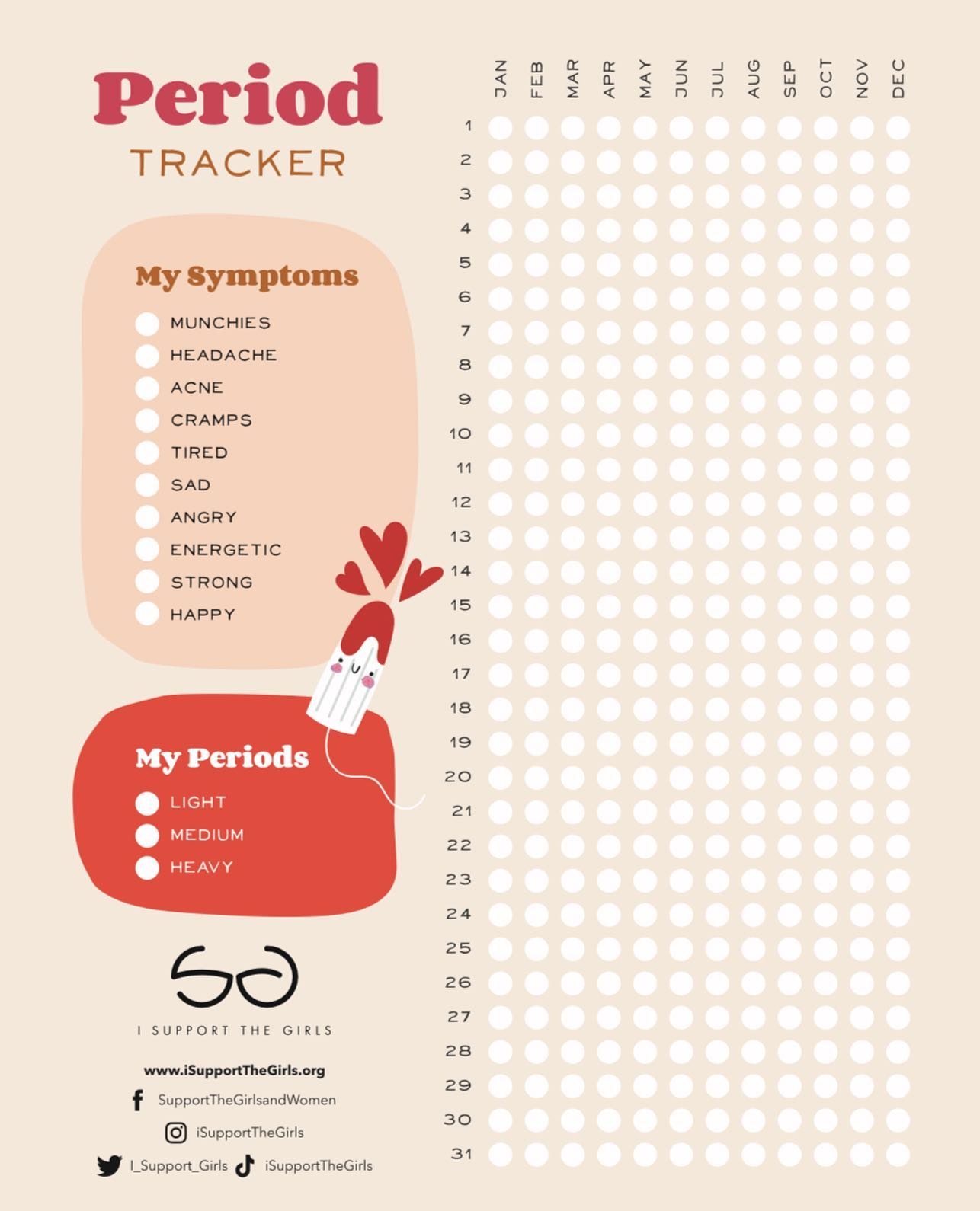 Use This Downloadable Period Tracker Aunt Flow