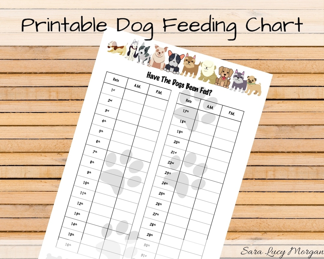 Free Printable Dog Medication Chart