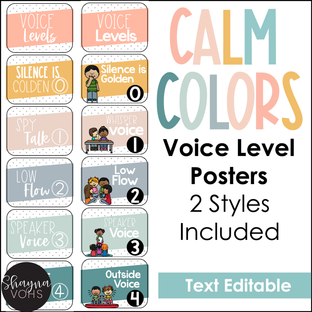 Volume Control Mastering Classroom Management With Voice Level Posters Shayna Vohs