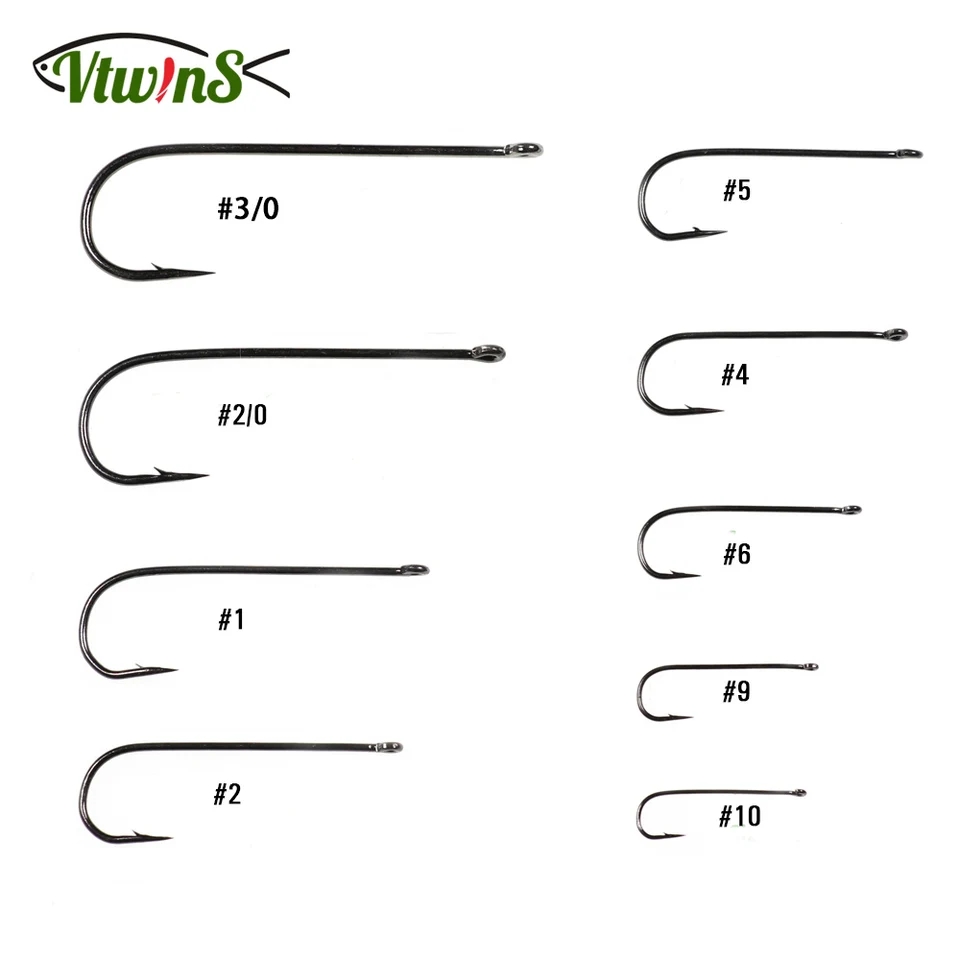 Vtwins 50 100PCS Aberdeen Long Shank Fish Hook Fresh Water Fishing Hooks Streamer Fly Hook Size 10 4 2 2 0 3 0 AliExpress