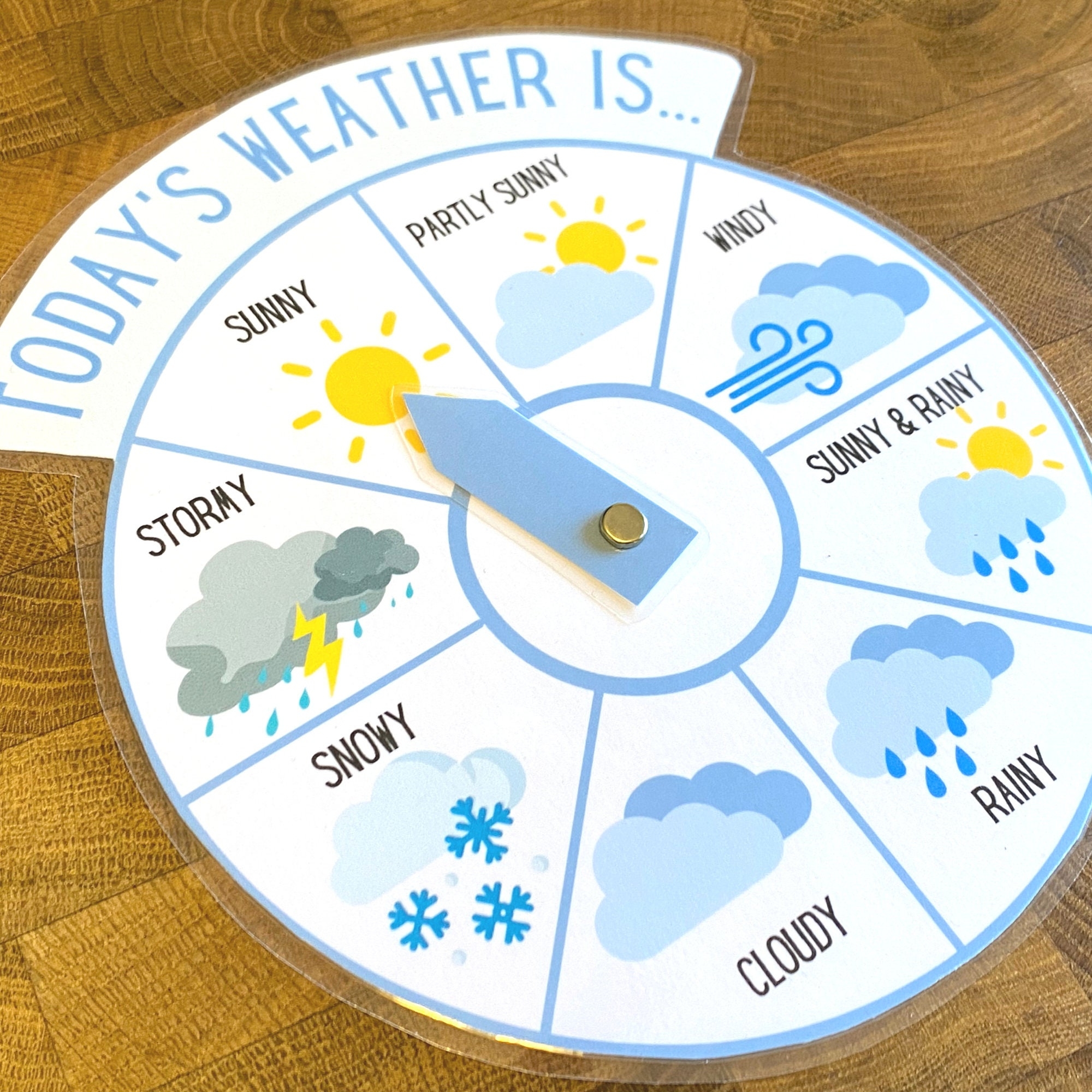 Weather Wheel Printable Montessori Learning Poster digital Download Etsy