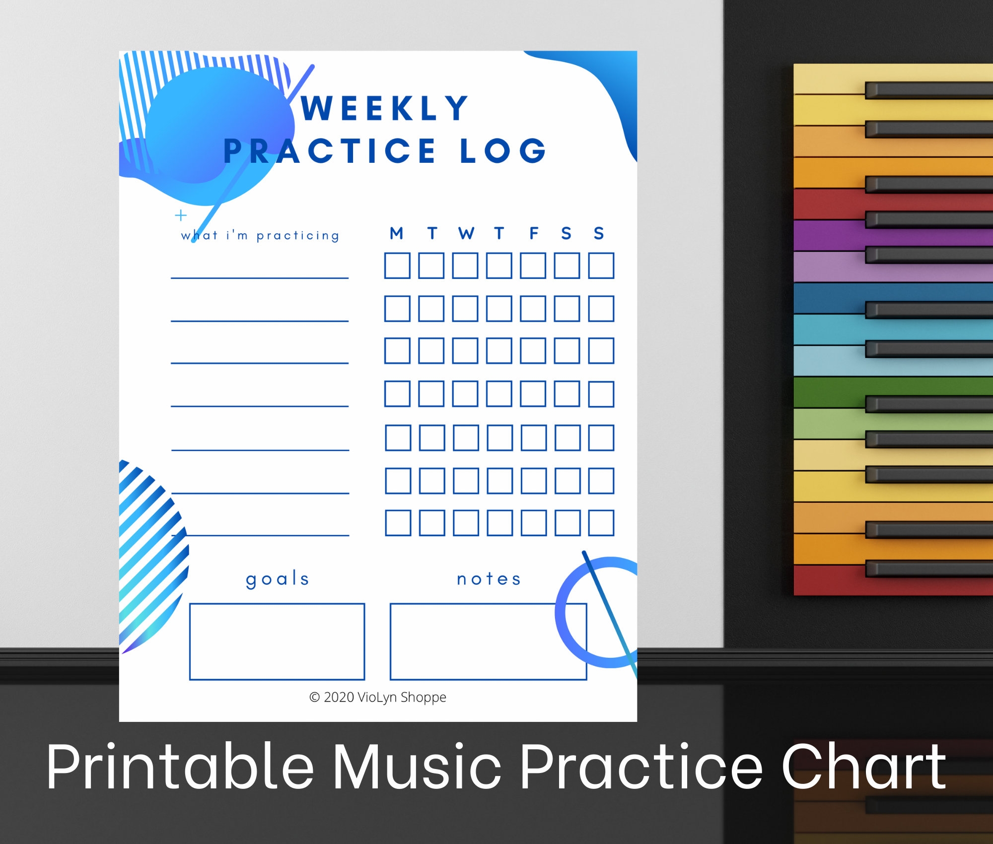 Music Practice Chart Printable Free