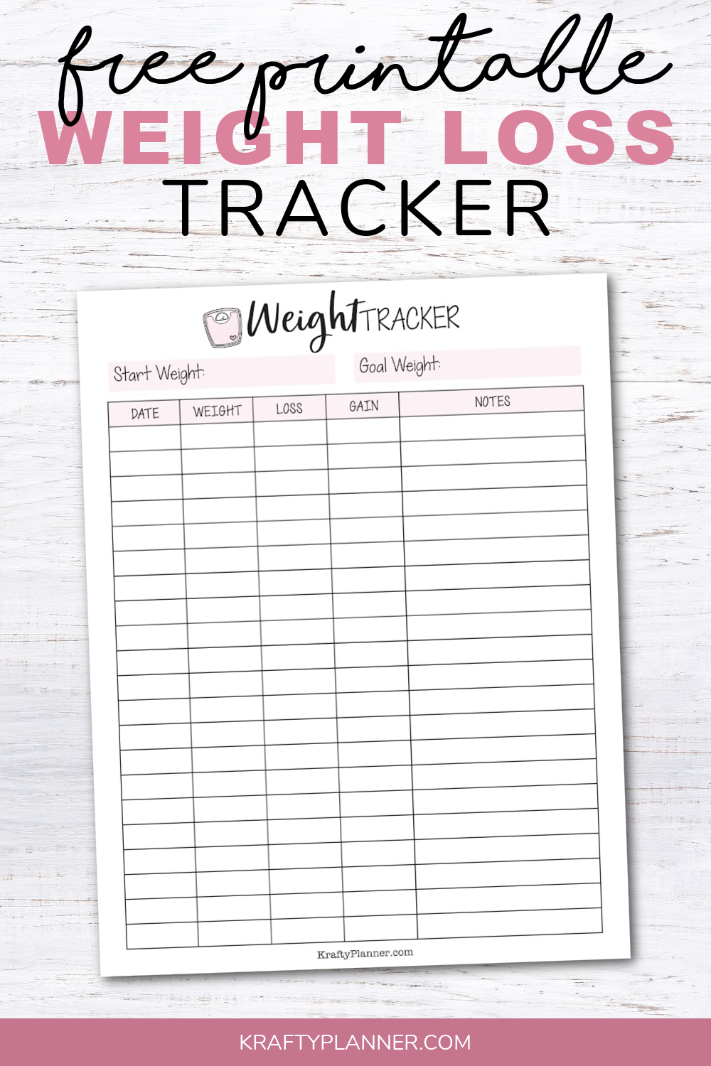 Printable 12 Week Weight Loss Chart