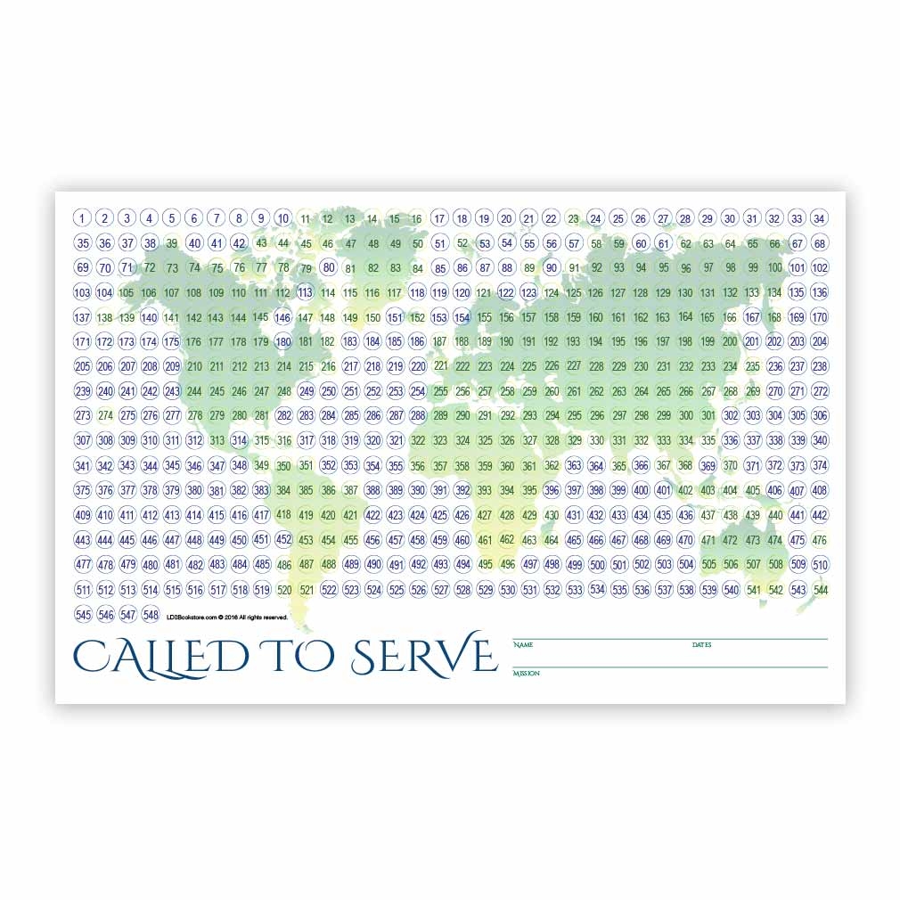 World Missionary Countdown Sheet Sister In LDS Missionary Banners Posters On LDSBookstore